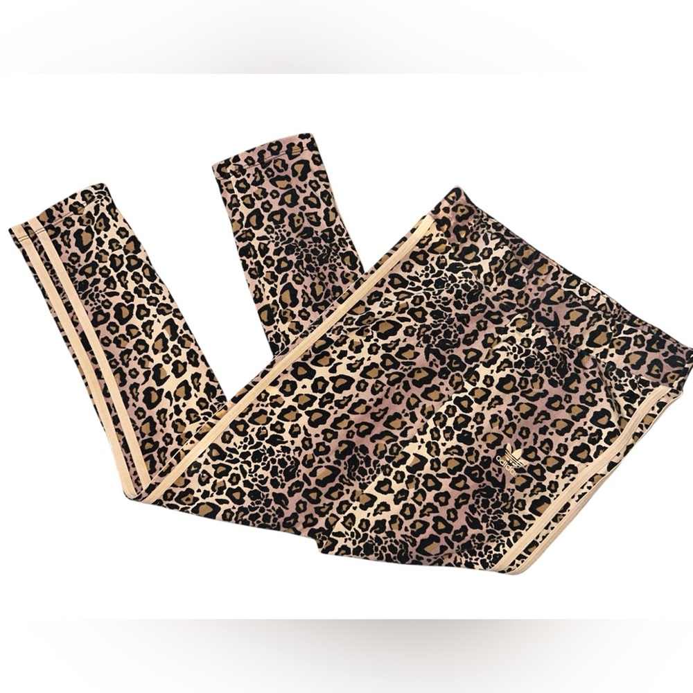 Adidas Animal Print Leggings Sporty Streetwear Women’s Size Small
